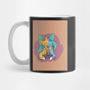 Embracing fairy foxes Mug